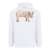 White american yorkshire pig  baby Heavyweight Hoodie - LillyAllenDesigns