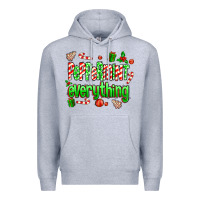 Heather Grey Peppermint Everything Premium Hoodie - MaliasSmallBusiness