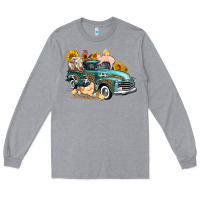 Heather Grey western farm truck coop animals farm animals Long Sleeve Tee - FaDigitalArtStudio