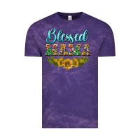 Cloud Purple blessed mama Vintage Tee - BarkalooDesign
