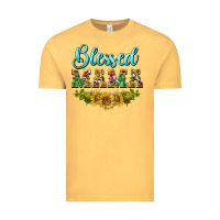 Vintage Mustard blessed mama Vintage Tee - BarkalooDesign