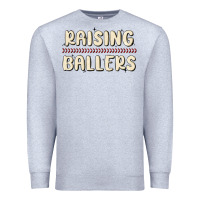 Heather Grey raising ballers Premium Sweatshirt - MaliasSmallBusiness