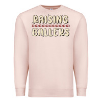 Pale Pink raising ballers Premium Sweatshirt - MaliasSmallBusiness