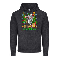 Vintage Black i want a hippopotamus for christmas Vintage Hoodie - Zillion Design Studio