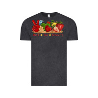 Vintage Black peace love strawberry with summer Vintage Tee - texasbilliewilder