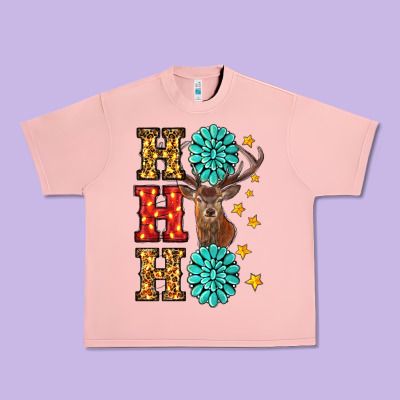 Christmas Ho Ho Ho Urban Heavy Tee Designed By Ranaportraitstore