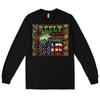 Black reely awesome dad Long Sleeve Tee - HRA Design Shop