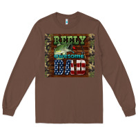 Chestnut reely awesome dad Long Sleeve Tee - HRA Design Shop