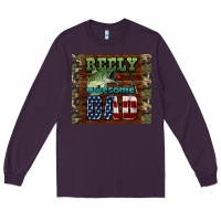 Plum reely awesome dad Long Sleeve Tee - HRA Design Shop