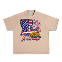 Burro 4th of july  louisiana map Urban Heavy Tee - BarkalooDesign