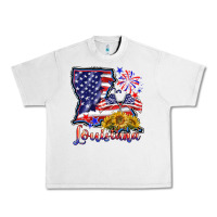 Lunar Rock 4th of july  louisiana map Urban Heavy Tee - BarkalooDesign