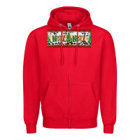 Red Noel Zipper Hoodie - Artiststas