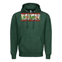 Sports Green Noel Zipper Hoodie - Artiststas