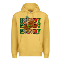 Antique Gold Howdy Howdy Howdy christmas Premium Hoodie - MaliasSmallBusiness