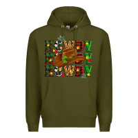 Army Green Howdy Howdy Howdy christmas Premium Hoodie - MaliasSmallBusiness