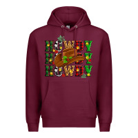 Burgundy Howdy Howdy Howdy christmas Premium Hoodie - MaliasSmallBusiness