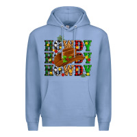Colony Blue Howdy Howdy Howdy christmas Premium Hoodie - MaliasSmallBusiness
