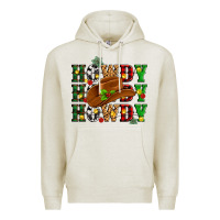 Oatmeal Heather Howdy Howdy Howdy christmas Premium Hoodie - MaliasSmallBusiness