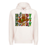 Pale Pink Howdy Howdy Howdy christmas Premium Hoodie - MaliasSmallBusiness