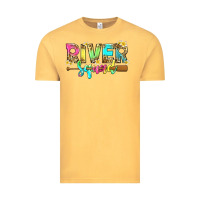 Vintage Mustard river squad with leopard Vintage Tee - texasbilliewilder