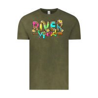Vintage Olive river squad with leopard Vintage Tee - texasbilliewilder