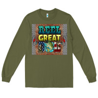 Army Green reel great dad Long Sleeve Tee - HRA Design Shop