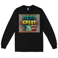 Black reel great dad Long Sleeve Tee - HRA Design Shop