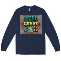 Navy reel great dad Long Sleeve Tee - HRA Design Shop