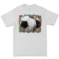 Dove Grey sports soccer background Premium Tee - Artiststas
