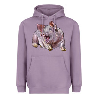 Lavender Landrace Pig Heavyweight Hoodie - LillyAllenDesigns