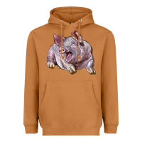 Meerkat Landrace Pig Heavyweight Hoodie - LillyAllenDesigns