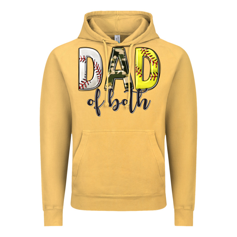 Dad Of Both With Softball And Baseball Vintage Hoodie by texasbilliewilder | Teevron