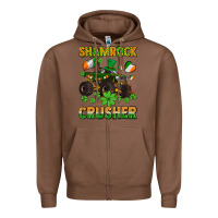 Chestnut shamrocks crusher monster truck with shamrocks Zipper Hoodie - AdoDesignShop