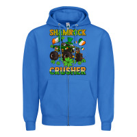 True Royal shamrocks crusher monster truck with shamrocks Zipper Hoodie - AdoDesignShop