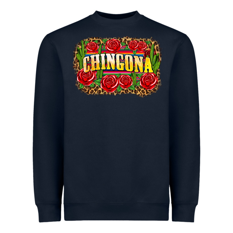 Chingona Heavyweight Sweatshirt by Zillion Design Studio | Teevron