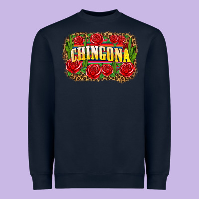 Chingona Heavyweight Sweatshirt Designed By Zillion Design Studio