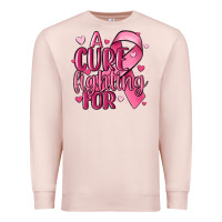 Pale Pink a cure fighting for Premium Sweatshirt - MaliasSmallBusiness