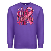 Purple a cure fighting for Premium Sweatshirt - MaliasSmallBusiness