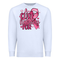 White a cure fighting for Premium Sweatshirt - MaliasSmallBusiness