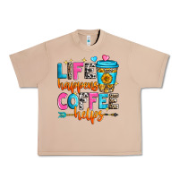 Burro life happens coffee helps Urban Heavy Tee - Zillion Design Studio