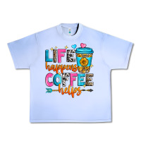Grape Ice life happens coffee helps Urban Heavy Tee - Zillion Design Studio
