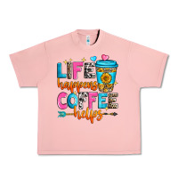 Salmon life happens coffee helps Urban Heavy Tee - Zillion Design Studio