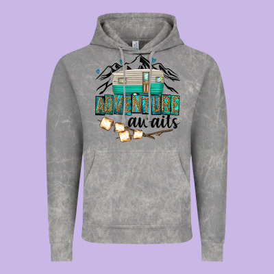 Adventure Awaits Vintage Hoodie Designed By Texasbilliewilder