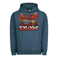 Pigment Midnight Navy baking through the snow christmas Urban Hoodie - Jasminsmagicworld