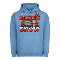 Pigment Pebble Blue baking through the snow christmas Urban Hoodie - Jasminsmagicworld