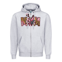 Heather Grey cheer mom Zipper Hoodie - Jasminsmagicworld