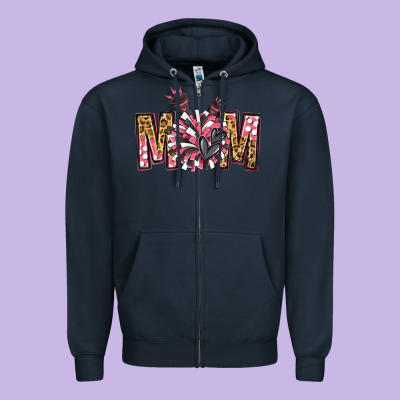Cheer Mom Zipper Hoodie Designed By Jasminsmagicworld