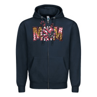 Navy cheer mom Zipper Hoodie - Jasminsmagicworld