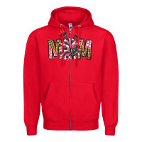 Red cheer mom Zipper Hoodie - Jasminsmagicworld