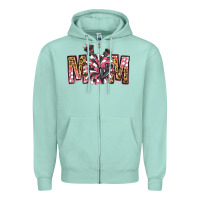 Seafoam cheer mom Zipper Hoodie - Jasminsmagicworld